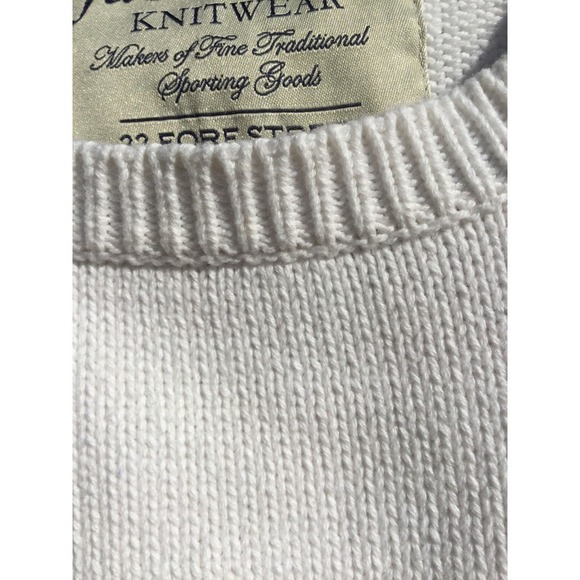 Jack Willis knitwear womens sweater size 2 white pink colorblock cotton England - Picture 2 of 10